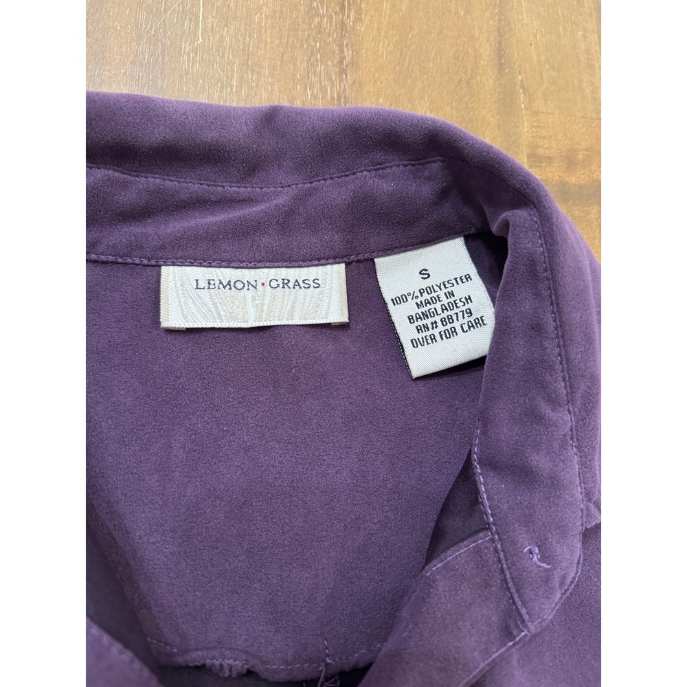 VINTAGE 90's PURPLE FAUX SUEDE TOP - Picture 5 of 5